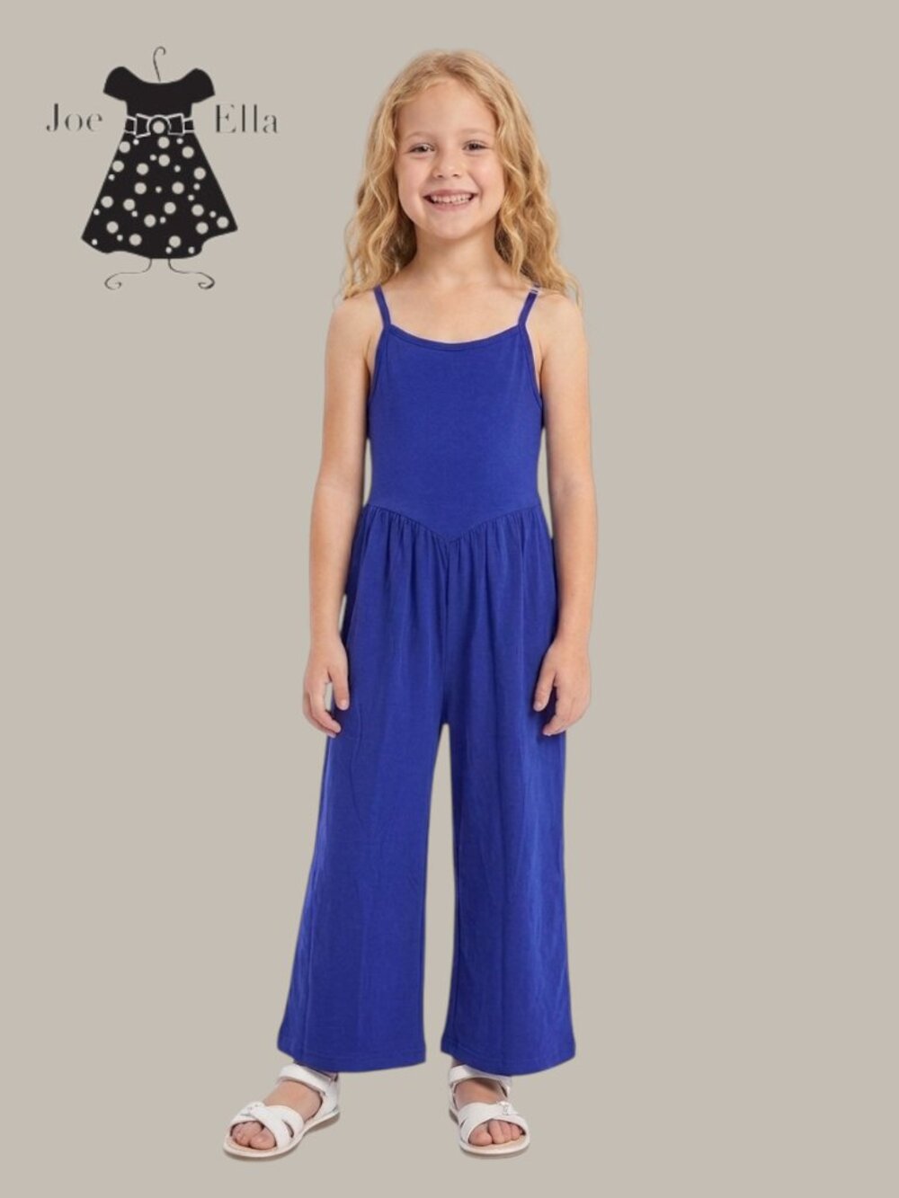 NWT Joe Ella Navy Cotton Wide Leg Romper Jumpsuit Size 7